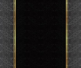 Floral decor with luxury background vector material 06