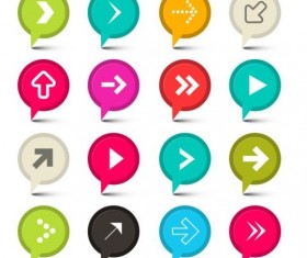 GPS arrow icons vector