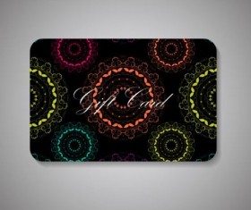 Gift card with circle decor vector