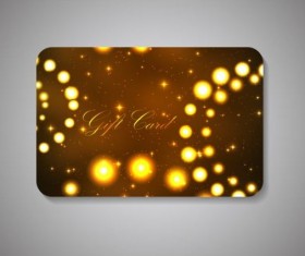 Gold light with gift card vector