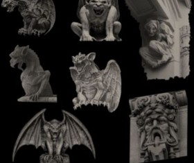 Gothic Gargoyles photoshop brushes