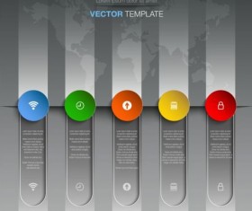 Gray style infographic template vector design 03