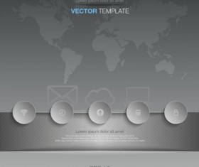 Gray style infographic template vector design 04