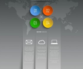 Gray style infographic template vector design 05