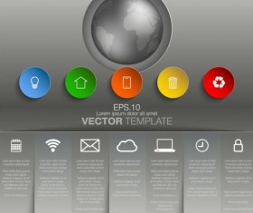 Gray style infographic template vector design 07