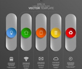 Gray style infographic template vector design 09