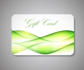 Gree wavy gift card vector