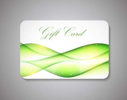 Gree wavy gift card vector