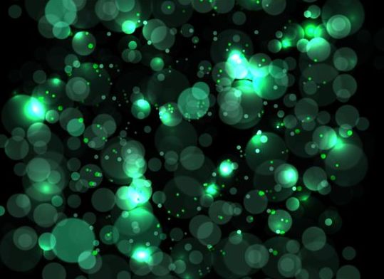 Green halation with blurs background vector