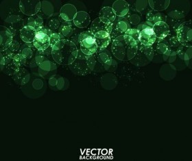 Green light circle with dark background vector