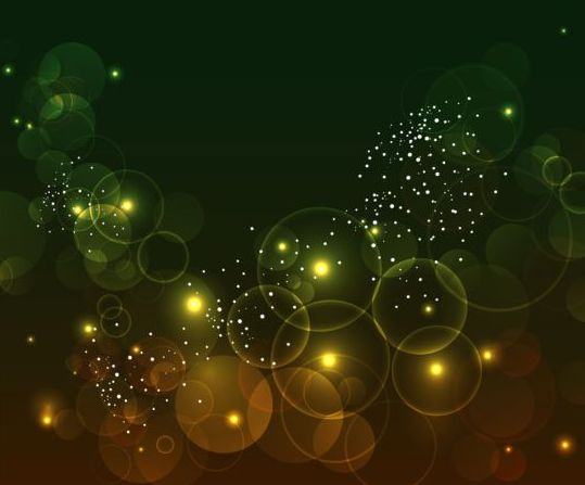 Green with yellow halation background vector