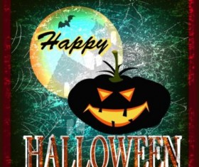 Halloween party grunge styles poster vector 06