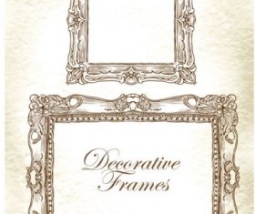 Hand drawn decorative frame vectors 01