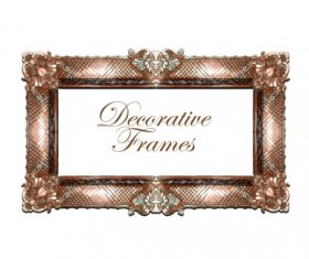 Hand drawn decorative frame vectors 02