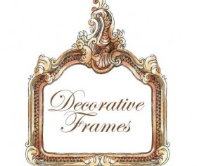 Hand drawn decorative frame vectors 03