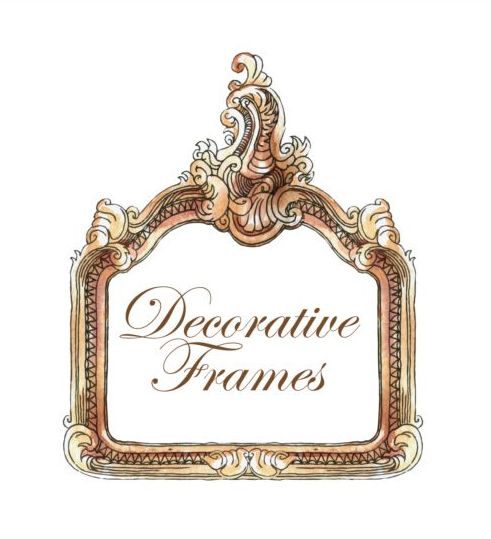 Hand drawn decorative frame vectors 03