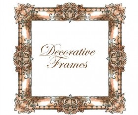 Hand drawn decorative frame vectors 04