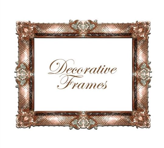Hand drawn decorative frame vectors 05