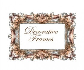 Hand drawn decorative frame vectors 06