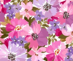 Hand drawn flower vector seamless pattern 01