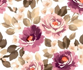 Hand drawn flower vector seamless pattern 05