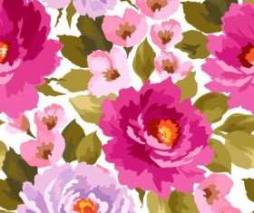 Hand drawn flower vector seamless pattern 06