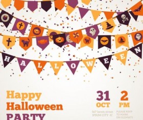 Happy halloween flag poster vector