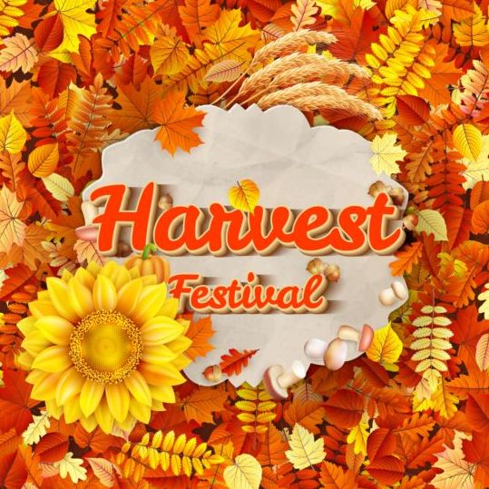 Harwest fastival background vectors material 01
