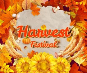 Harwest fastival background vectors material 02