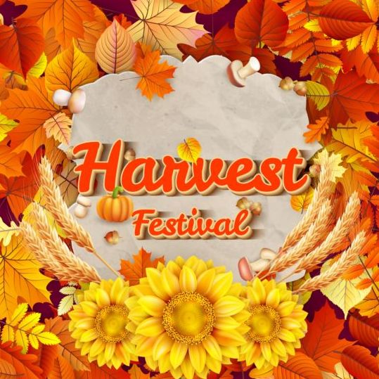 Harwest fastival background vectors material 02