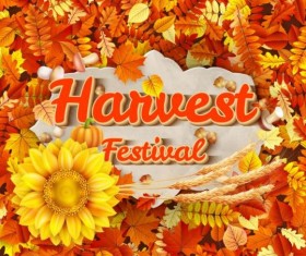 Harwest fastival background vectors material 04