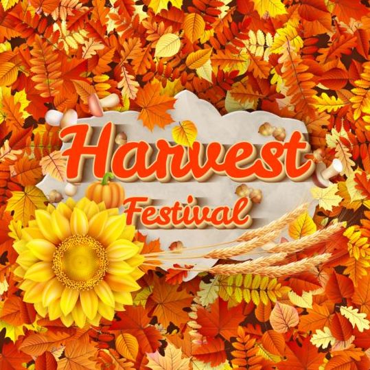 Harwest fastival background vectors material 04