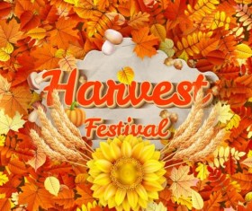 Harwest fastival background vectors material 05