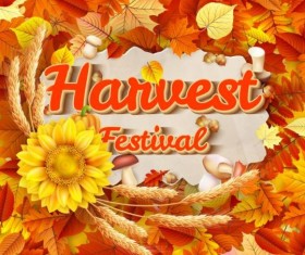 Harwest fastival background vectors material 06