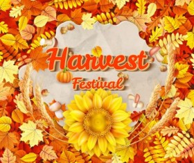 Harwest fastival background vectors material 07