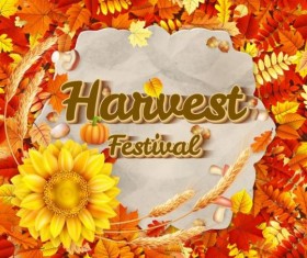 Harwest fastival background vectors material 08