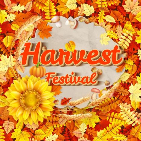 Harwest fastival background vectors material 09