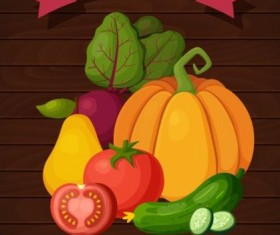 Healthy and tasty vagetables poster vector 02