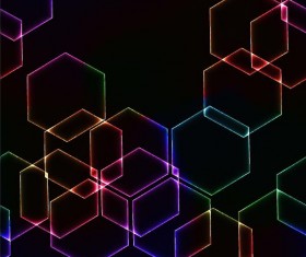 Hexagon colored light vector background