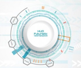 Hud futuristic tech background vector 03