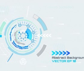Hud futuristic tech background vector 06