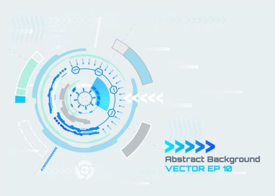 Hud futuristic tech background vector 06