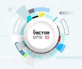 Hud futuristic tech background vector 16