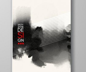 Ink paint cover brochures vector 03