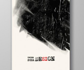 Ink paint cover brochures vector 04
