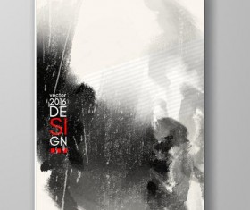 Ink paint cover brochures vector 05