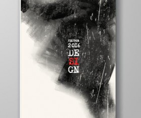 Ink paint cover brochures vector 06