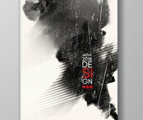 Ink paint cover brochures vector 07