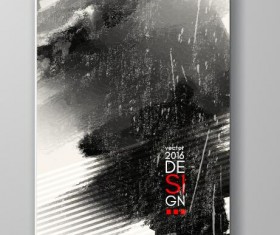 Ink paint cover brochures vector 08