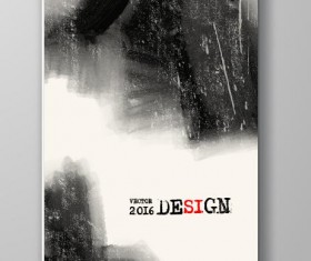 Ink paint cover brochures vector 09